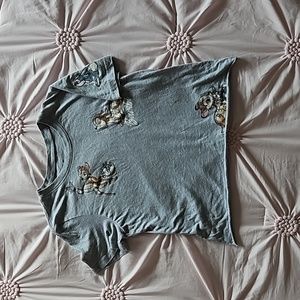 Disney Bambi Size Small Crop Tee